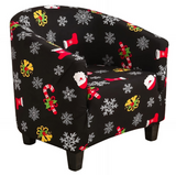 Anyseat Christmas Black Chair Cover – Dustproof Tub Slipcover for Home Décor
