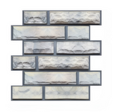 Anyhouz 10pcs Vinyl Wall Tiles – Stone Layered Brick Pattern Design, Waterproof
