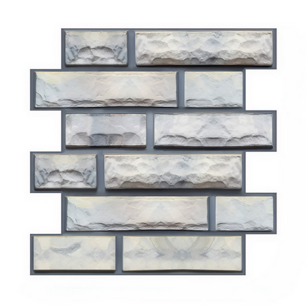 Anyhouz 10pcs Vinyl Wall Tiles – Stone Layered Brick Pattern Design, Waterproof