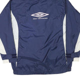 UMBRO Mens Navy & White Pro Training Zip Jacket XL Polyester Blend Sportswear