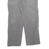 CARHARTT Mens Cotton Blend Loose Grey Trousers W34 L30 Workwear Utility Zip