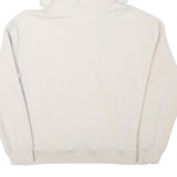 TOMMY HILFIGER Womens Cream Hoodie L Tommy Jeans Logo Pullover Drawstring