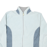 HELLY HANSEN Womens Blue & Grey Outdoor Jacket L Polyester Fleece Colourblock