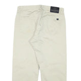VALENTINO Mens Cotton Blend Beige Regular Fit Straight Leg Trousers W34 L27