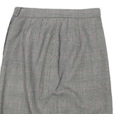 COLLECTIBLE GOLD Womens Grey Wool Straight Knee Length Woven Check Skirt M