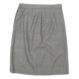 COLLECTIBLE GOLD Womens Grey Wool Straight Knee Length Woven Check Skirt M