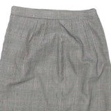COLLECTIBLE GOLD Womens Grey Wool Straight Knee Length Woven Check Skirt M