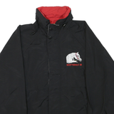 CALIFORNIA Mens Black Red Zip Jacket M Polyester Blend Plain Lightweight Outdoor