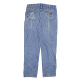 CARHARTT Mens Relaxed Blue Denim Jeans W38 L34 Zip Closure Classic Pockets