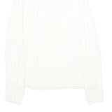 ONLY Womens White Plain Jumper Crew Neck Basic Knit S Soft Lightweight Acrylic