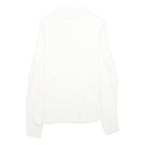 ONLY Womens White Plain Jumper Crew Neck Basic Knit S Soft Lightweight Acrylic