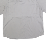 CARHARTT Mens Grey & Blue Work Shirt 2XL Cotton Relaxed Fit Button Down