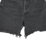 TOMMY HILFIGER Womens Shorts Black Cut-Off Denim M W28 Frayed Hem