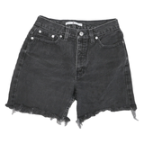 TOMMY HILFIGER Womens Shorts Black Cut-Off Denim M W28 Frayed Hem