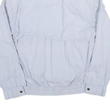 CLAY FERRY Mens Light Blue Cotton Blend Zip Jacket L Casual Outerwear