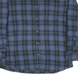 LEE Mens Blue Black Plaid Shirt 2XL Cotton Blend Casual Long Sleeve Button