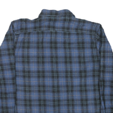 LEE Mens Blue Black Plaid Shirt 2XL Cotton Blend Casual Long Sleeve Button