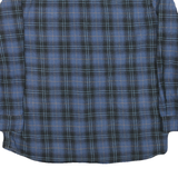 LEE Mens Blue Black Plaid Shirt 2XL Cotton Blend Casual Long Sleeve Button