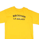 ADIDAS Mens Yellow Beckham 23 La Galaxy Graphic T-Shirt XL Short Sleeve Crew
