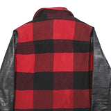 RIVER ISLAND Womens Red & Black Jacket UK 10 Polyester Blend Button Checked