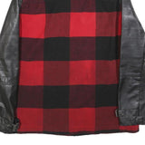RIVER ISLAND Womens Red & Black Jacket UK 10 Polyester Blend Button Checked