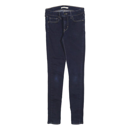 LEVI'S 711 Womens Jeans Blue Slim Skinny Denim Raw W26 L30 Classic Fit