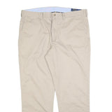 POLO RALPH LAUREN Mens Cotton Blend Beige Regular Fit Straight Trousers W36 L30