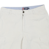 CHAPS Mens Shorts White Cargo Cotton Blend M W34 Casual Summer Wear