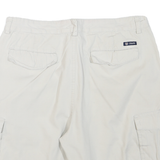 CHAPS Mens Shorts White Cargo Cotton Blend M W34 Casual Summer Wear