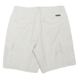 CHAPS Mens Shorts White Cargo Cotton Blend M W34 Casual Summer Wear