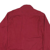 WRANGLER Mens Red Cotton Blend Shirt L Casual Button-Up Chest Pockets