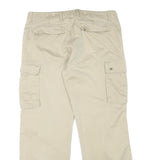 TOM TAILOR Mens Cotton Blend Beige Relaxed Cargo Trousers W36 L29 Casual Utility