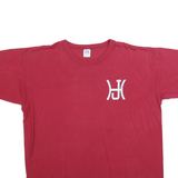 RUSSELL ATHLETIC Mens Red Graphic T-Shirt XL Short Sleeve Crew Neck Vintage