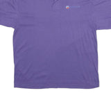 SCREENMATES Mens Purple XL Short Sleeve Logo Embroidered Cotton Blend Polo Shirt