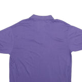 SCREENMATES Mens Purple XL Short Sleeve Logo Embroidered Cotton Blend Polo Shirt