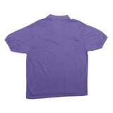 SCREENMATES Mens Purple XL Short Sleeve Logo Embroidered Cotton Blend Polo Shirt