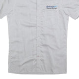 ENGELBERT STRAUSS Mens Grey Cotton Blend Work Shirt S Manuel Bongni Embroidered