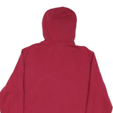 REEBOK Mens Red Pullover XL Zip Up Hoodie Drawstring Hood Casual Sportswear