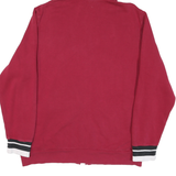 REEBOK Mens Red Pullover XL Zip Up Hoodie Drawstring Hood Casual Sportswear
