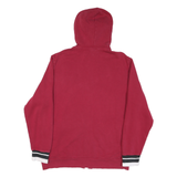 REEBOK Mens Red Pullover XL Zip Up Hoodie Drawstring Hood Casual Sportswear