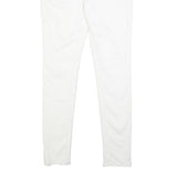 TRUE RELIGION Womens Slim White Denim Slim Jeans Cotton Blend W27 L30 Zip