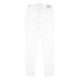 TRUE RELIGION Womens Slim White Denim Slim Jeans Cotton Blend W27 L30 Zip