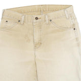 DICKIES Mens Shorts Beige Cargo Cotton Blend L W30 Workwear Utility Pocket
