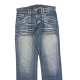 JULES JEANS Mens Blue Relaxed Straight Denim Medium W34 L32 Casual Button Fly