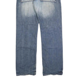 JULES JEANS Mens Blue Relaxed Straight Denim Medium W34 L32 Casual Button Fly