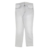 DKNY Womens Light Grey Slim Fit Skinny Denim Cotton Blend Jeans W28 L26 Zip