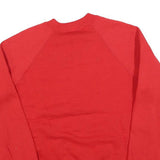 LEE Womens Red Crew Neck Sweatshirt L Plain Cotton Blend Casual Pullover