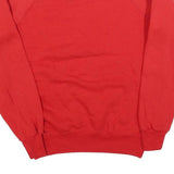 LEE Womens Red Crew Neck Sweatshirt L Plain Cotton Blend Casual Pullover