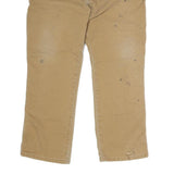 DICKIES Mens Jeans Beige Regular Straight Cotton Button W36 L29 Workwear