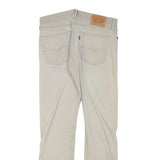 LEVI'S Mens Slim Slim Fit Jeans Beige Cotton Blend W31 L30 Classic Zip Casual